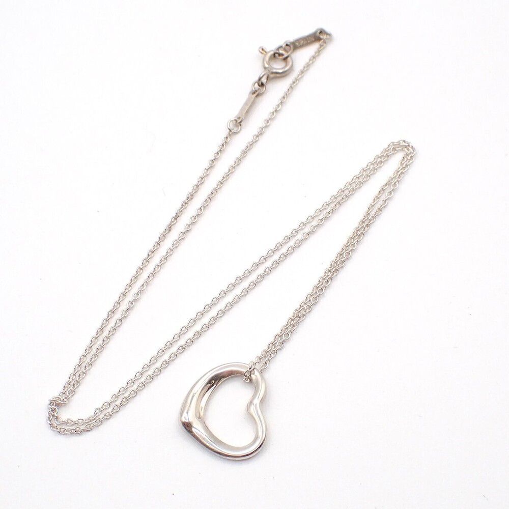 Tiffany & Co. Elsa Peretti Open Heart Pendant Sterling Silver 16mm